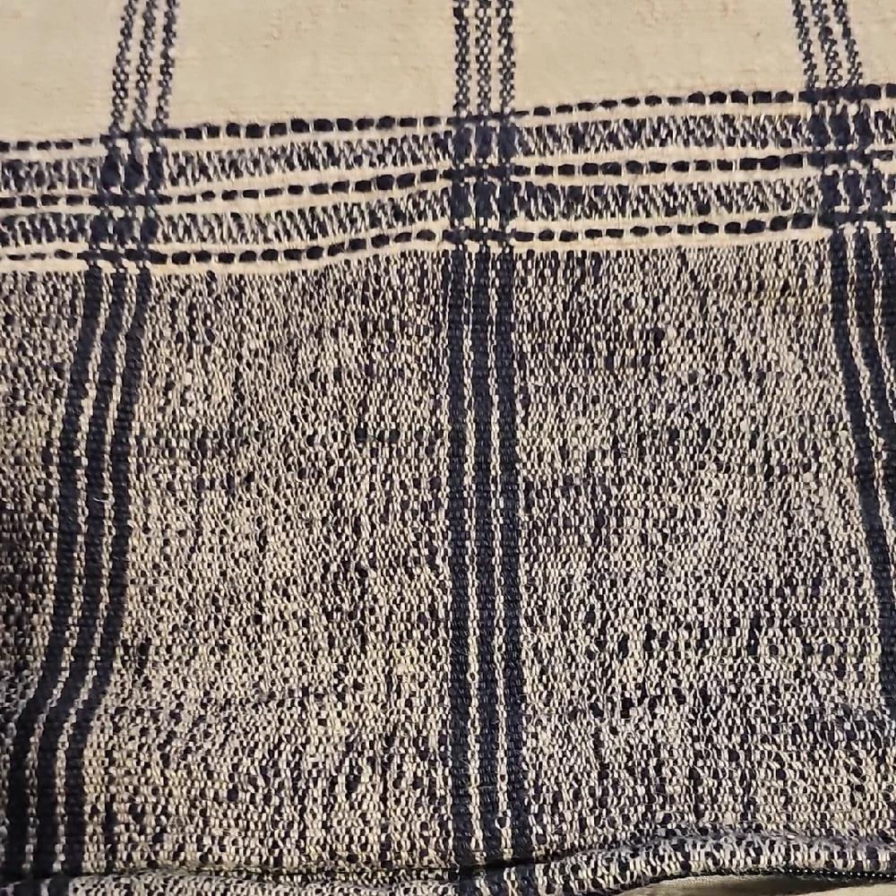 Crate&Barrel Deep Indigo Plaid Duvet Set Of 3 - Picture 6 of 6